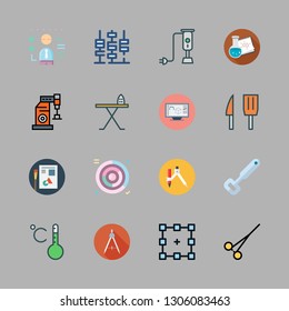 tool icon set. vector set about graphic design, bottle opener, abacus and mixer icons set.