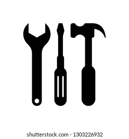 tool icon symbol vector. on white background