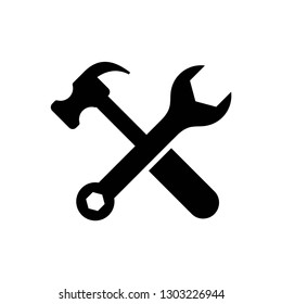 tool icon symbol vector. on white background