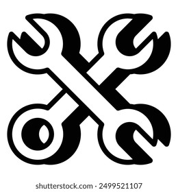 Tool Icon Vector, Double spanner tools icon, Vector files for mechanical