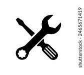Tool Icon Vector, Hammer turnscrew tools icon, Instrument collection, Vector illustration, Vector files for cricut