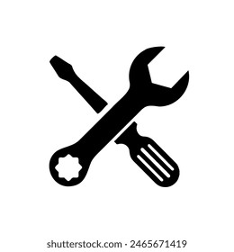 Tool Icon Vector, Hammer turnscrew tools icon, Instrument collection, Vector illustration, Vector files for cricut