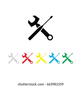 tool icon vector on white background