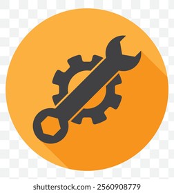 Tool icon vector set. Maintenance tools with wrench, gear, spanner, hammer and screwdriver symbol illustration for fix and repair concept. eps 10.