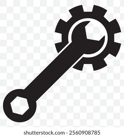 Tool icon vector set. Maintenance tools with wrench, gear, spanner, hammer and screwdriver symbol illustration for fix and repair concept. eps 10.