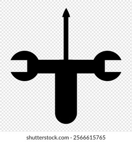  Tool icon vector. Vector of settings icons. Spanner and screwdriver icons.Vector of repair icons.