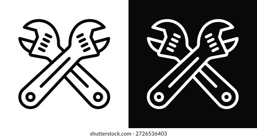 Tool Icon White And Black Background Style
