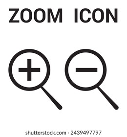 Tool icon Zoom computer, ui, photo or image. Vector illustration for the web design.