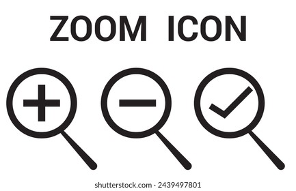 Tool icon Zoom computer, ui, photo or image. Vector illustration for the web design.