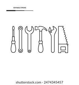 Tool Icons Set Vector Design.