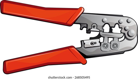 Tool for installation the Internet and work with twisted pair and RG - 45 connectors
