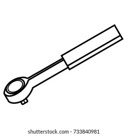 tool key, line drawing,icon, car, separately on a white background, black and white