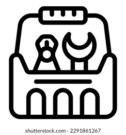 Tool kit icon outline vector. Toolbox case. Repair carpenter