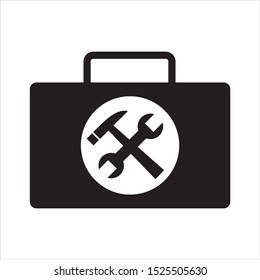tool kit icon symbol black silhouette