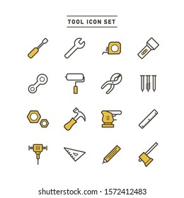 TOOL KIT LINE ICON SET