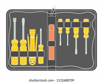 Tool kit maintenance. Without outline.