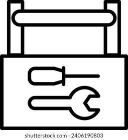Tool Kit Outline vector illustration icon