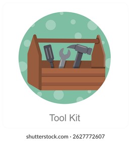 Tool Kit and repair icon concept