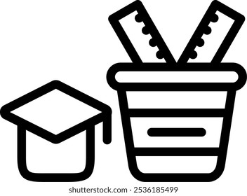 Tool Learning Line Icon Vector Design Element