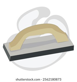 a tool for leveling the surface of a floor or wall covered with cement made from wood which is usually called a wooden float