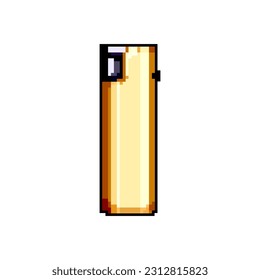 vectores retro de arte de píxeles de juegos para encendedores de herramientas. fuego más ligero de herramientas de bits. ilustración vintage antigua