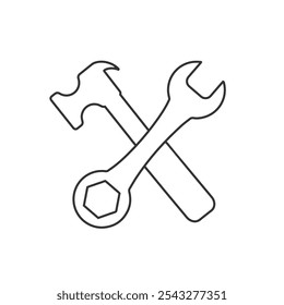 Tool line icon modern flat vector