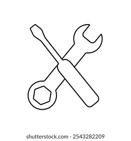 Tool line icon modern flat vector sign