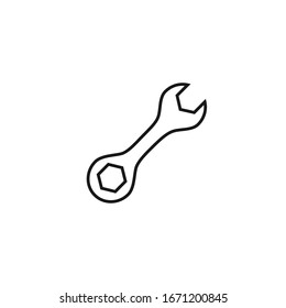 Tool line icon symbol vector on white 