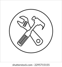 tool line vector icon new
