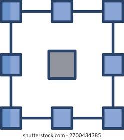 ferramenta desenho de ícone de cor linear