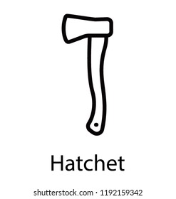 A tool with long wooden handle and sharp blade on head to cut and split timber called axe 