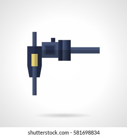Tool to measure with high precision. Flat style icon