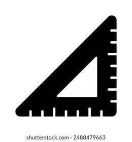 Tool for measurement or calculating length, premium icon of ruler, triangular scale vector