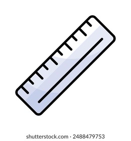 Tool for measurement or calculating length, premium icon of ruler, scale vector