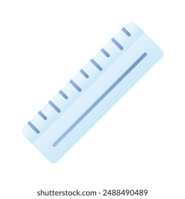 Herramienta para medir o calcular la longitud, icono premium de Regla, Vector de escala