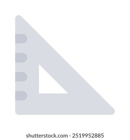 Tool for measurement or calculating length, premium icon of ruler, triangular scale vector