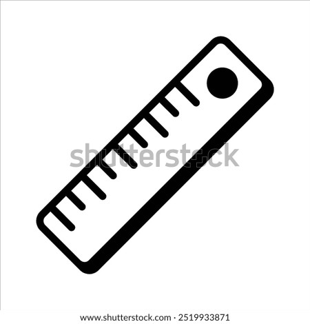 Tool for measurement or calculating length, premium icon of ruler, scale vector