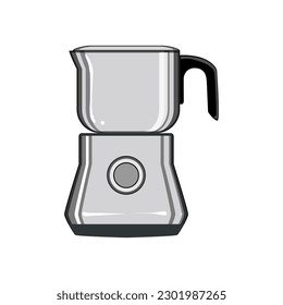 tool milk frother cartoon. blender mixer, foamer coffee tool milk frother sign. isolated symbol vector illustration