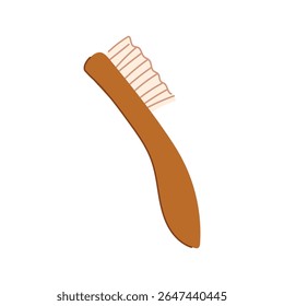 ferramenta cogumelo escova desenho animado. fungos cozinha, culinária delicada, esporos de sujeira ferramenta cogumelo escova sinal. símbolo isolado vetor ilustração
