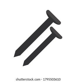 Werkzeugnadel mit flachem Symbol, Vektorgrafik-Design