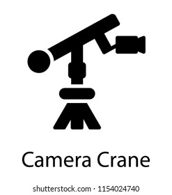 
A tool on a stand where camera is stuck and used to take high camera angles, this is camera crane 
