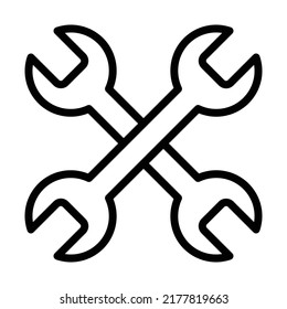 Ilustración vectorial de icono de esquema de herramientas
