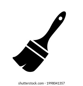 The tool paint brush single silhouette icon for design and creativity