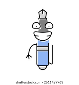 tool pen character color icon vector. tool pen character sign. isolated symbol illustration