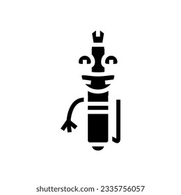 tool pen character glyph icon vector. tool pen character sign. isolated symbol illustration