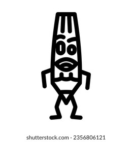 tool pen character line icon vector. tool pen character sign. isolated contour symbol black illustration