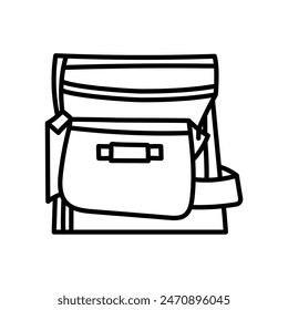 Tool Pouch Outline Icon, Vector illustration