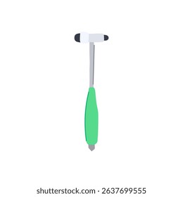 tool reflex hammer cartoon. examination healthcare, instrument testing, response assessment tool reflex hammer sign. isolated symbol vector illustration