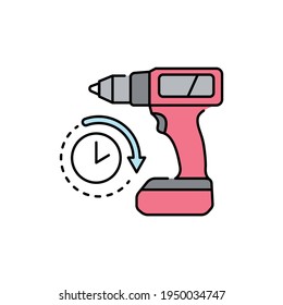 Tool Rental сolor Line Icon. Pictogram For Web Page, Mobile App, Promo. UI UX GUI Design Element. Editable Stroke.