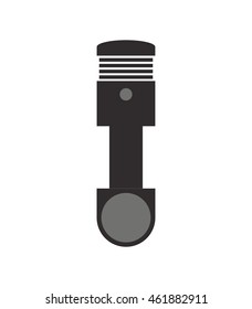 Tool and repair concept represented by car machine part icon. Isolated and flat illustration